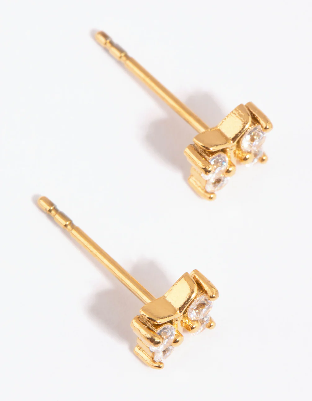 Gold Plated Surgical Steel Butterfly Stud Earrings - Image 2