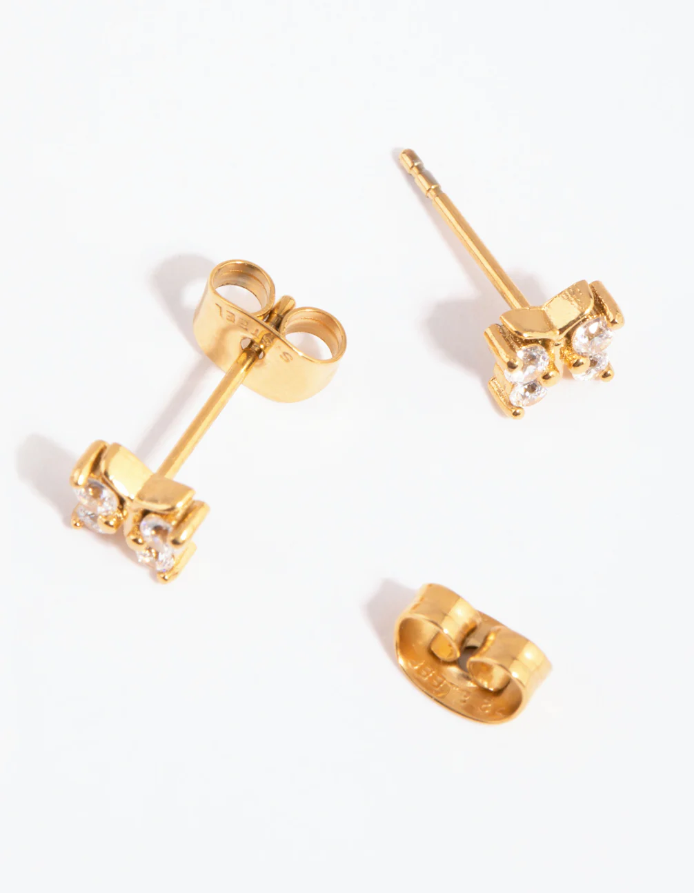 Gold Plated Surgical Steel Butterfly Stud Earrings - Image 3