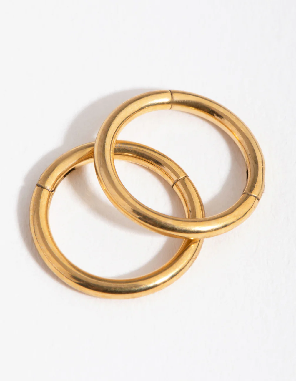 24 Carat Gold Plated Surgical Steel Fine 8mm Sleeper Earrings - Image 3
