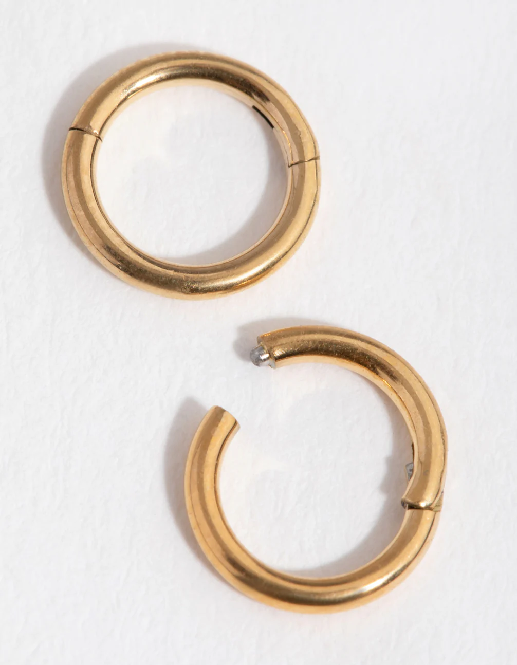24 Carat Gold Plated Surgical Steel Sleeper 5mm Earrings - Image 2