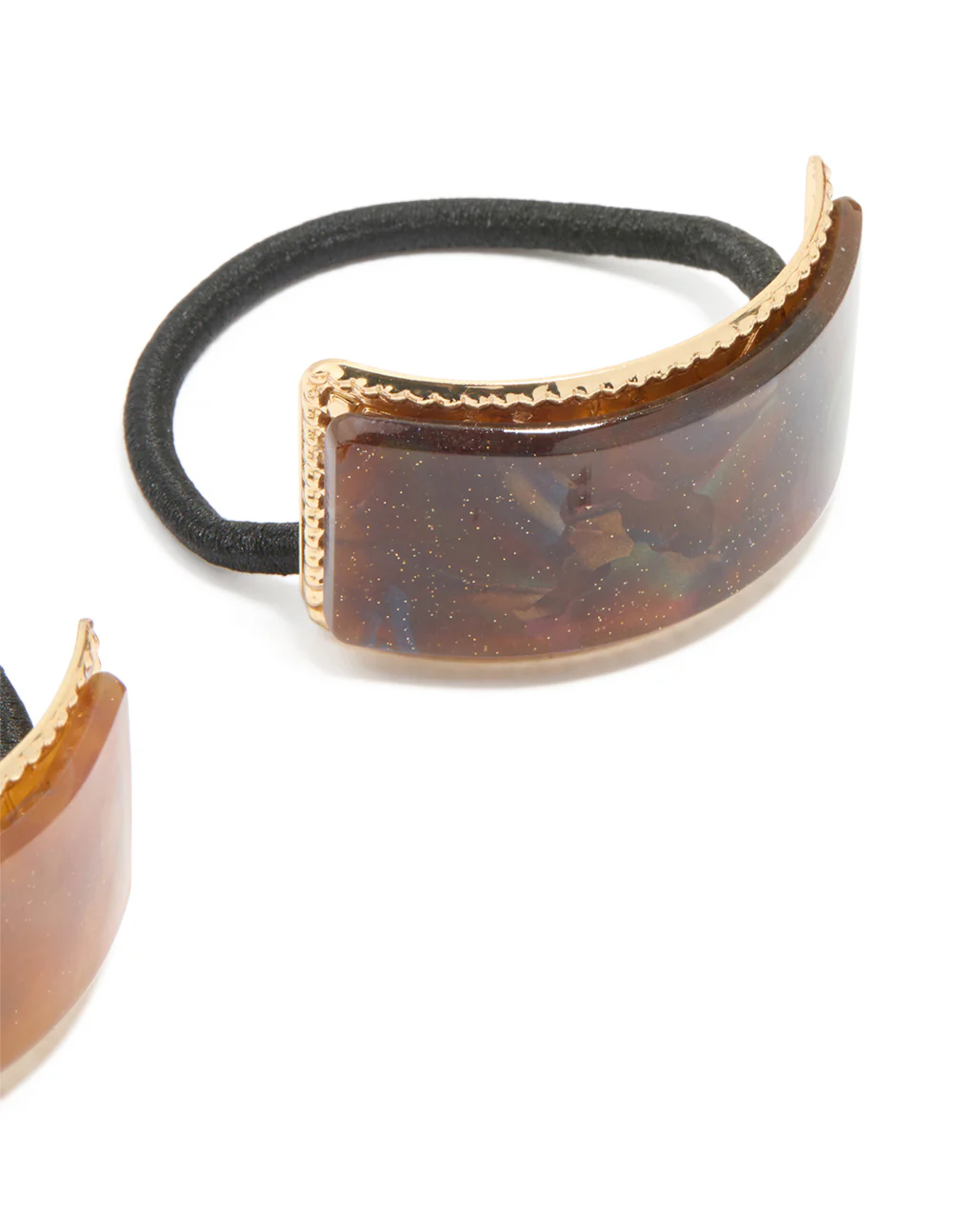 Acrylic & Metal Detail Hair Ties 2-Pack - Image 3
