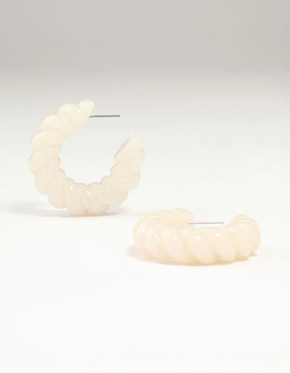 Acrylic Twisted Hoop Earrings