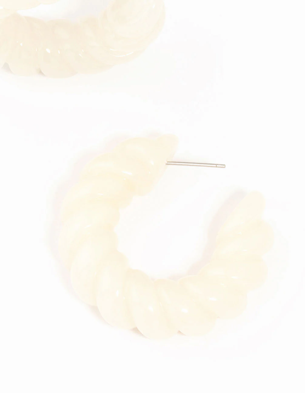 Acrylic Twisted Hoop Earrings - Image 5