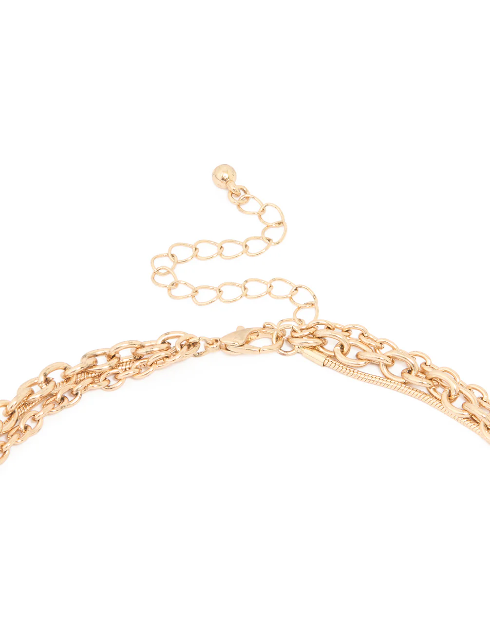 Antique Gold Charm Tassel Layered Necklace - Image 3