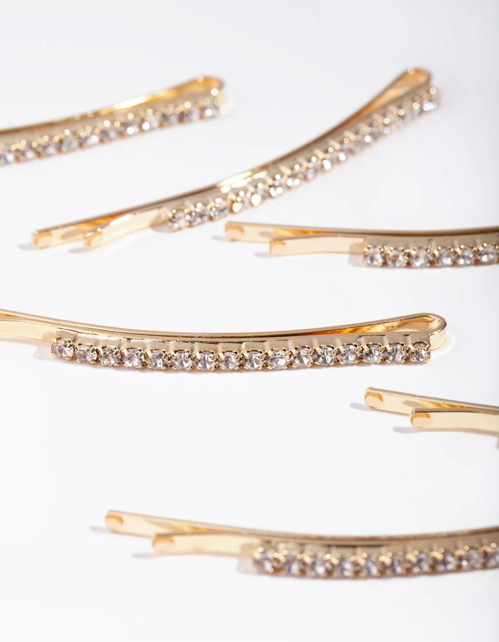 Gold Fine Diamante 6-Pack Bobby Pin - Image 2