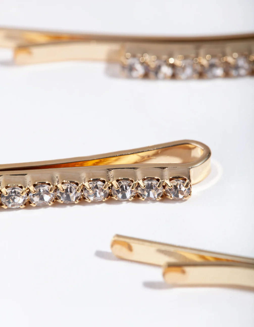 Gold Fine Diamante 6-Pack Bobby Pin - Image 3