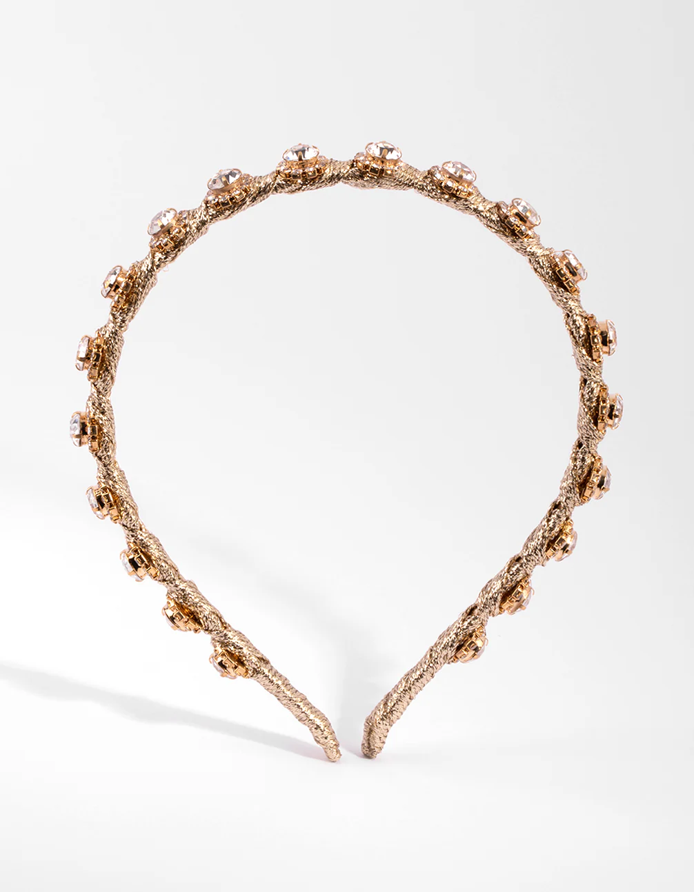 Gold Thread Wrapped Diamante Headband