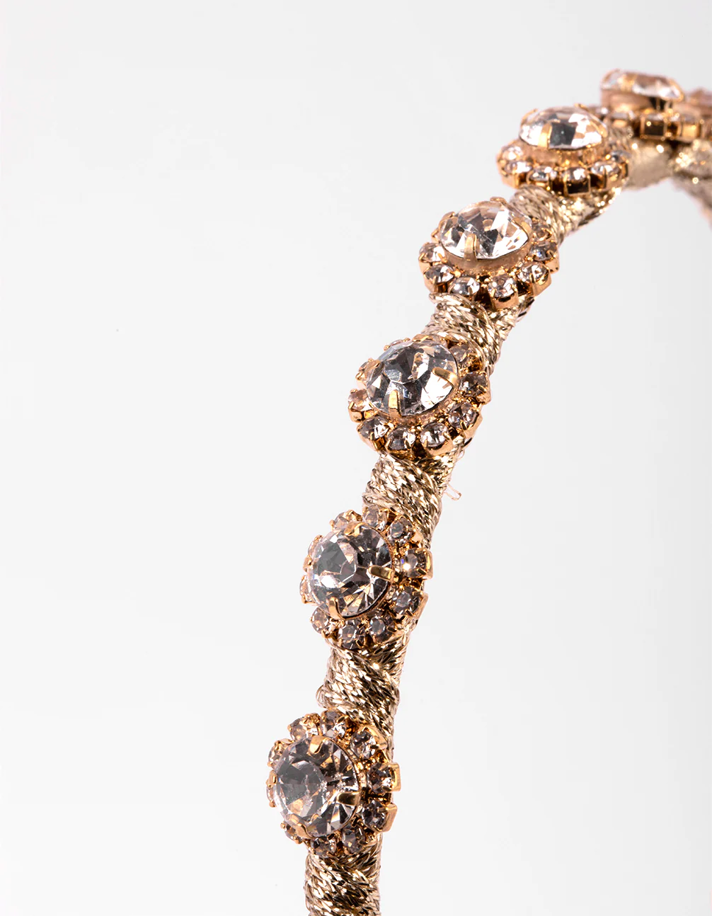Gold Thread Wrapped Diamante Headband - Image 2