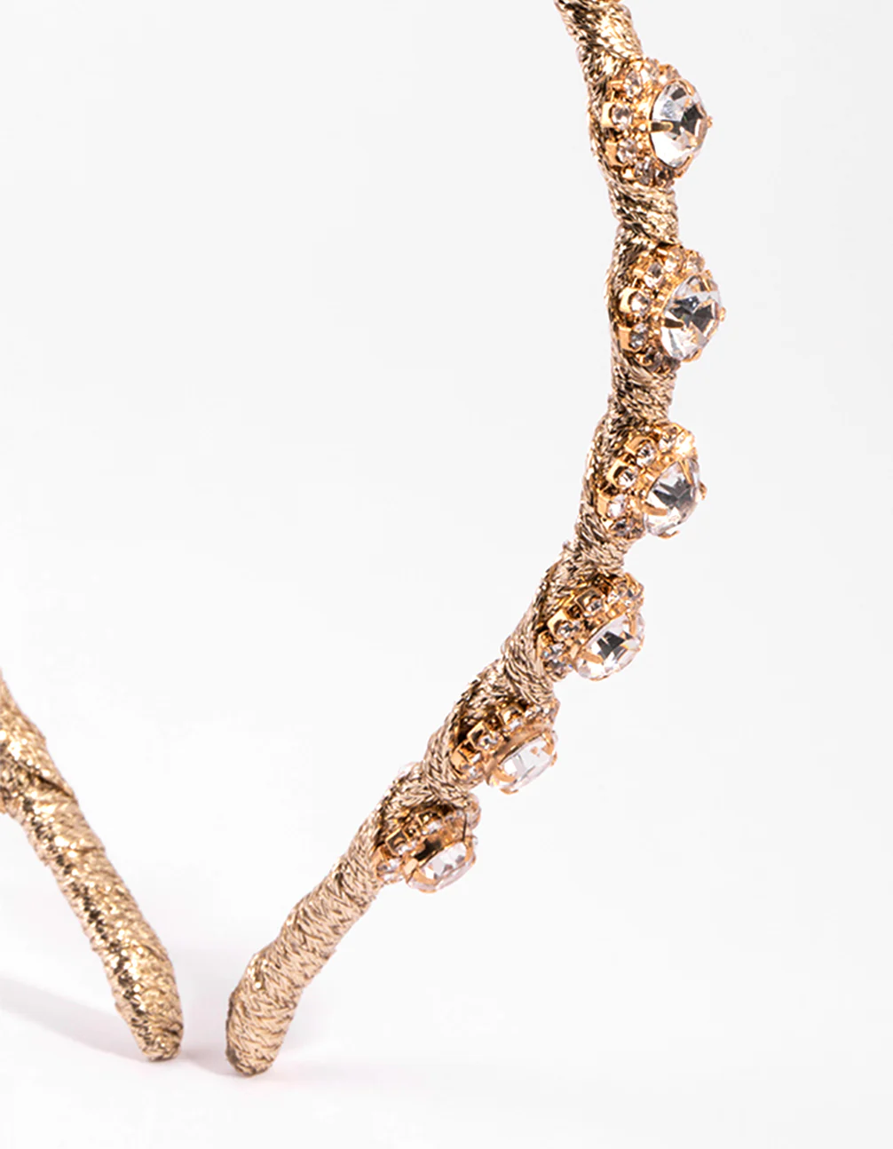 Gold Thread Wrapped Diamante Headband - Image 3