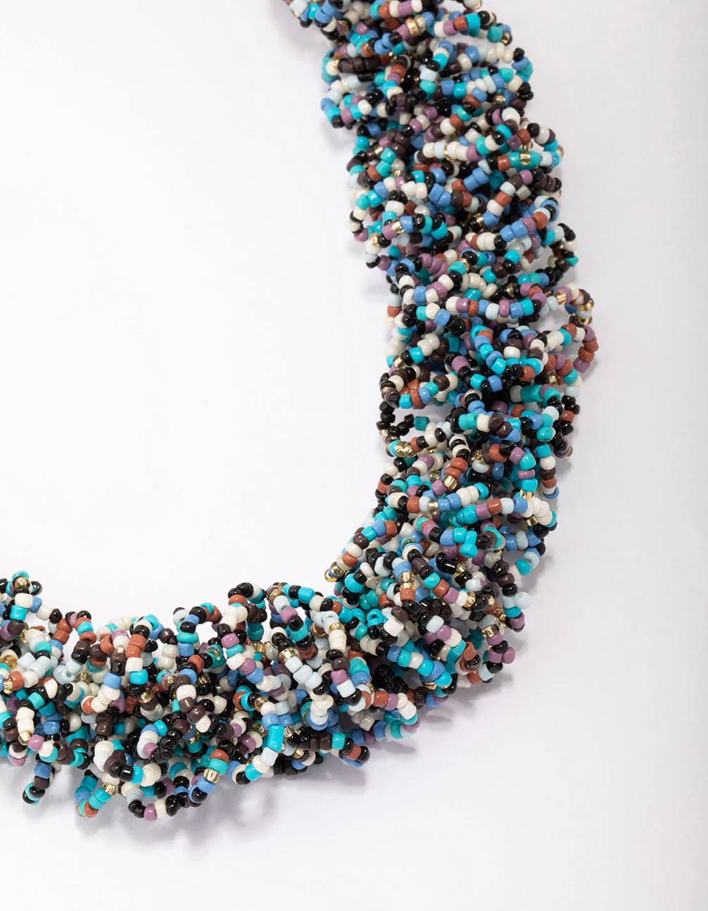 Beaded Cluster Statement Necklace - Image 2