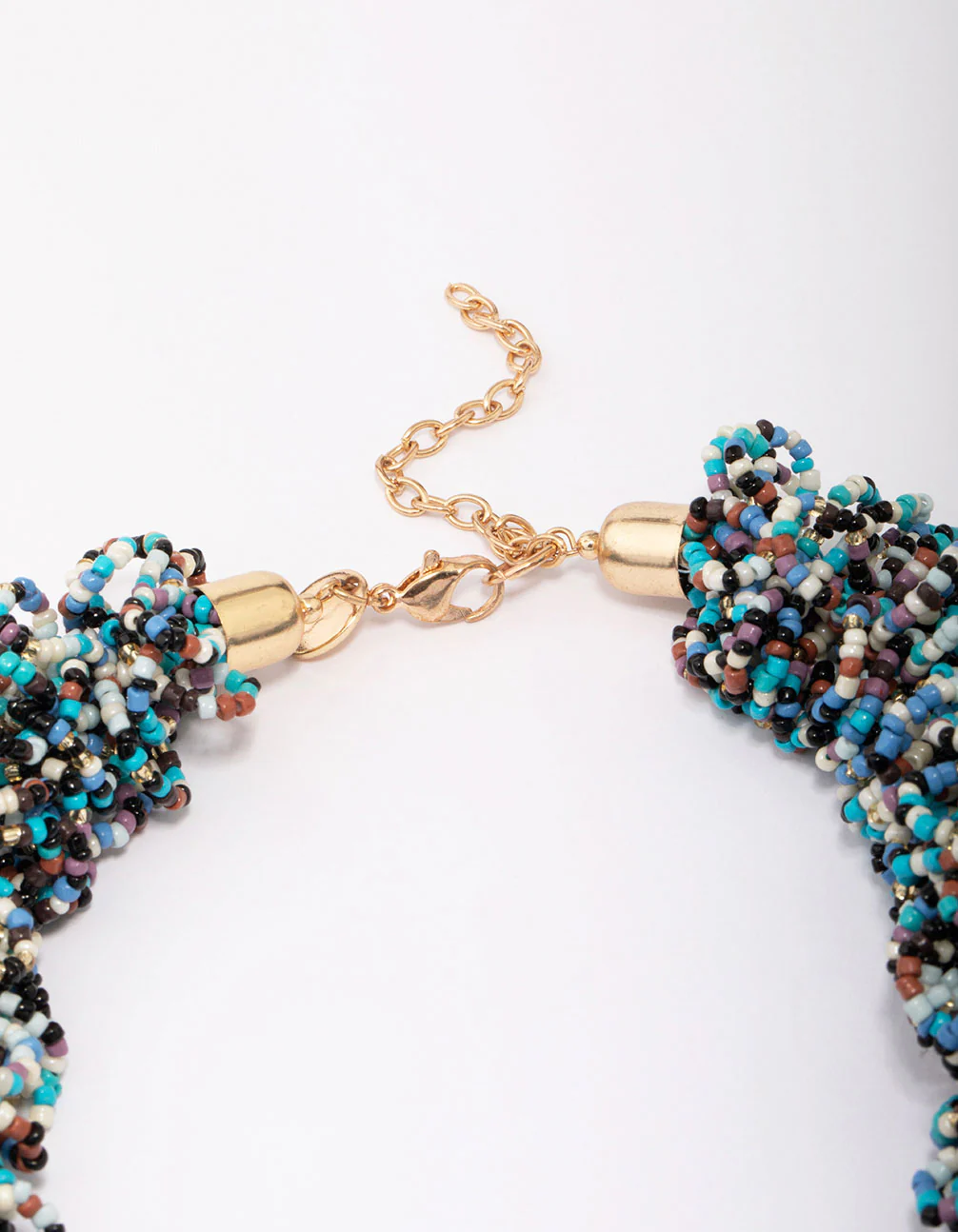 Beaded Cluster Statement Necklace - Image 3