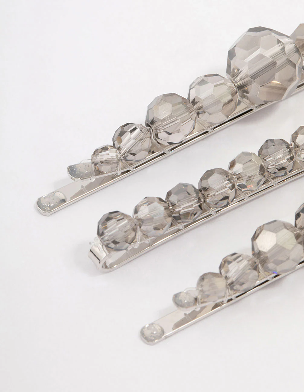 Beaded Facet Hair Clip 3-Pack - Image 2