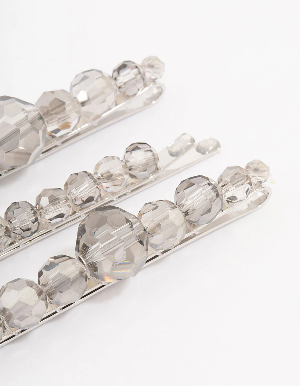 Beaded Facet Hair Clip 3-Pack - Image 3