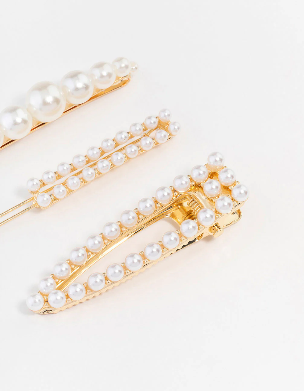 Beaded Pearl Clips 3-Pack - Image 3