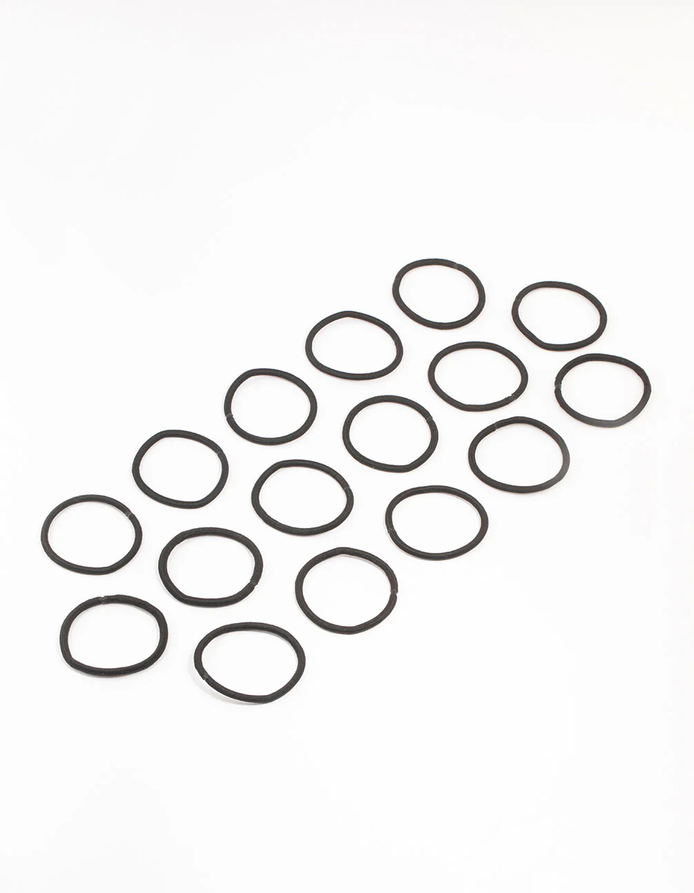 Black Basic Fabric Hair Tie - Image 2