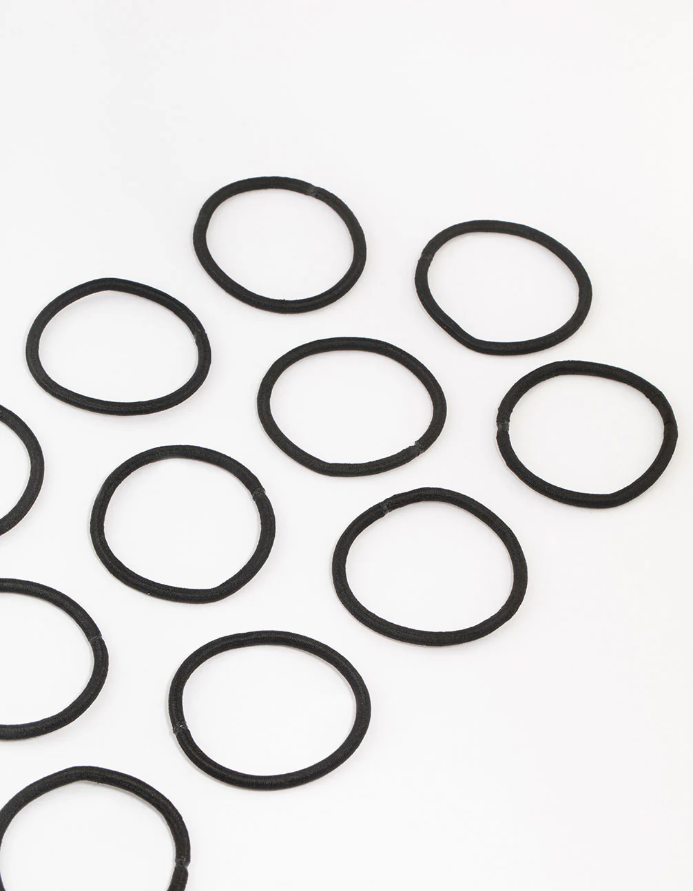 Black Basic Fabric Hair Tie - Image 3