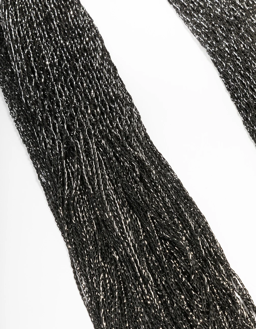 Black Fabric Drape Scarf Necklace - Image 3