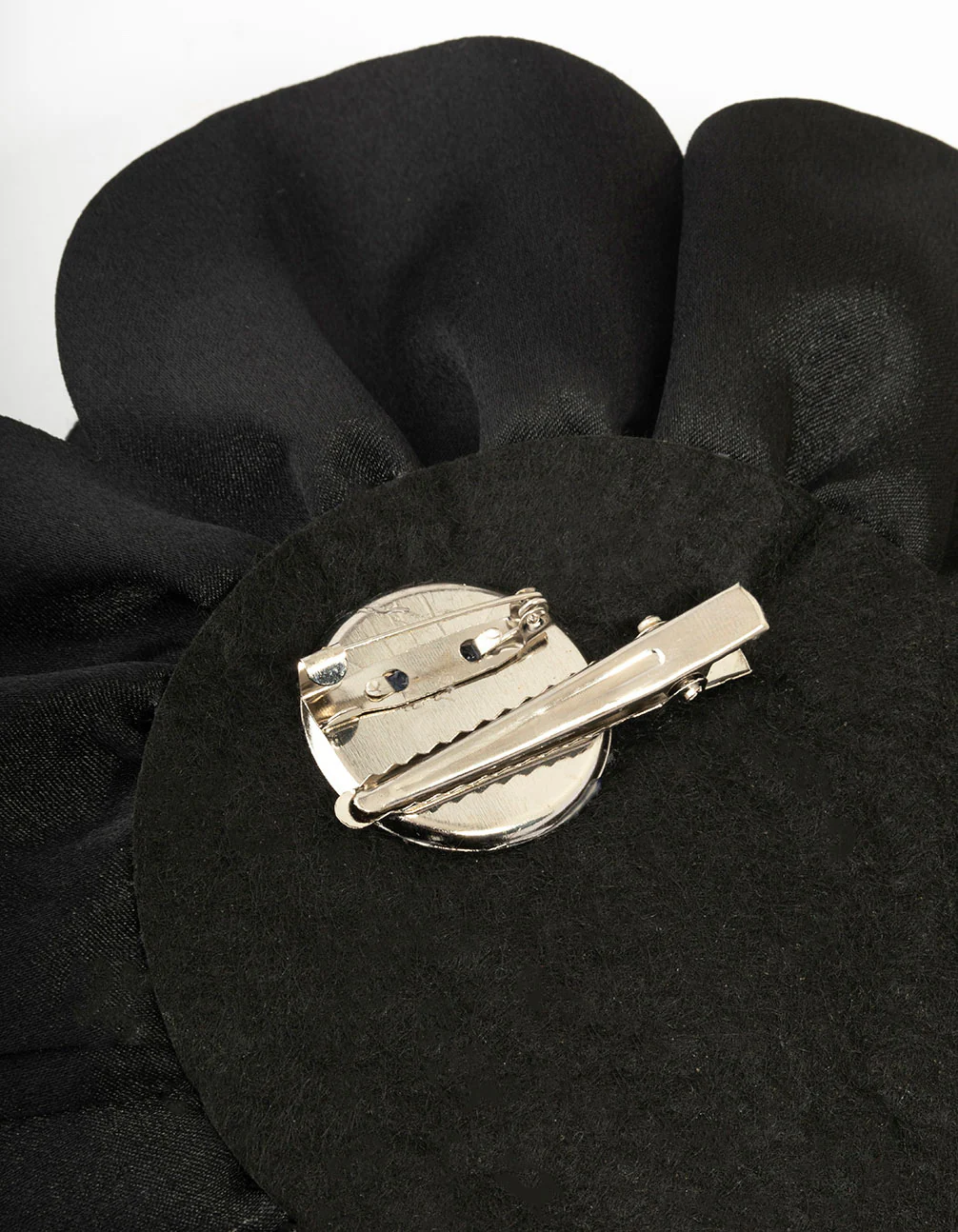 Black Fabric Extra Large Flower Corsage - Image 3