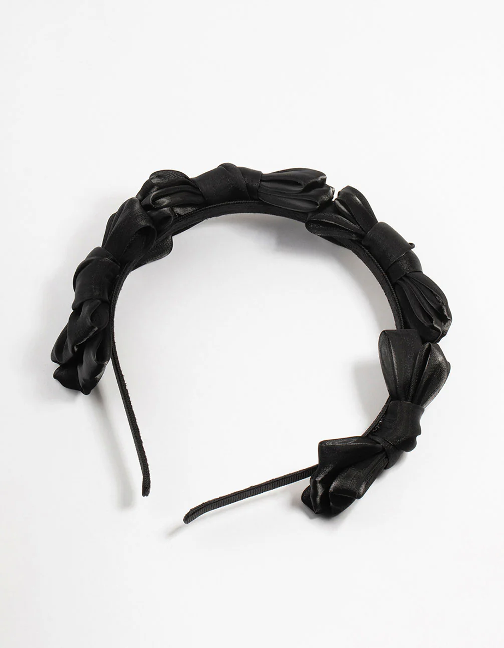 Black Fabric Small Bow Heaband - Image 3