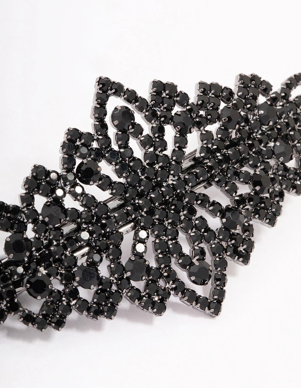 Black Ornate Diamante Hair Clip - Image 2