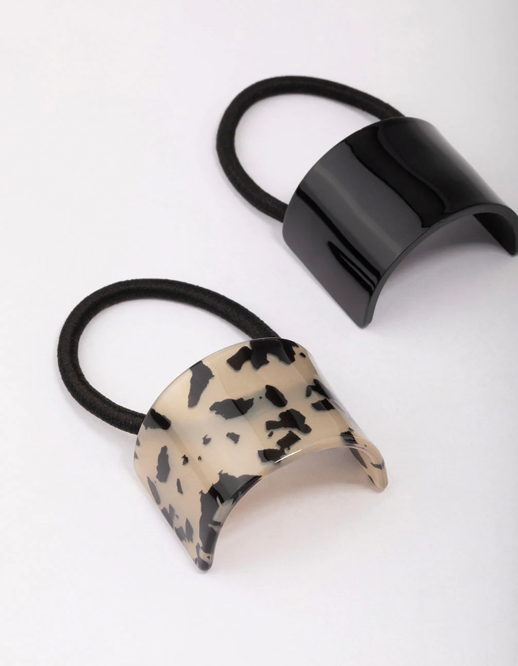 Black & Tortoiseshell Pony Tail Hair Tie - Image 2