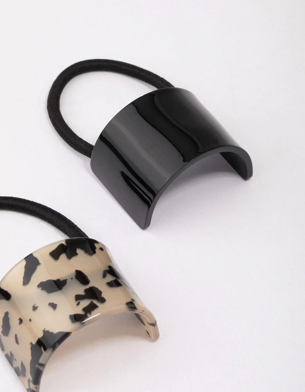 Black & Tortoiseshell Pony Tail Hair Tie - Image 3