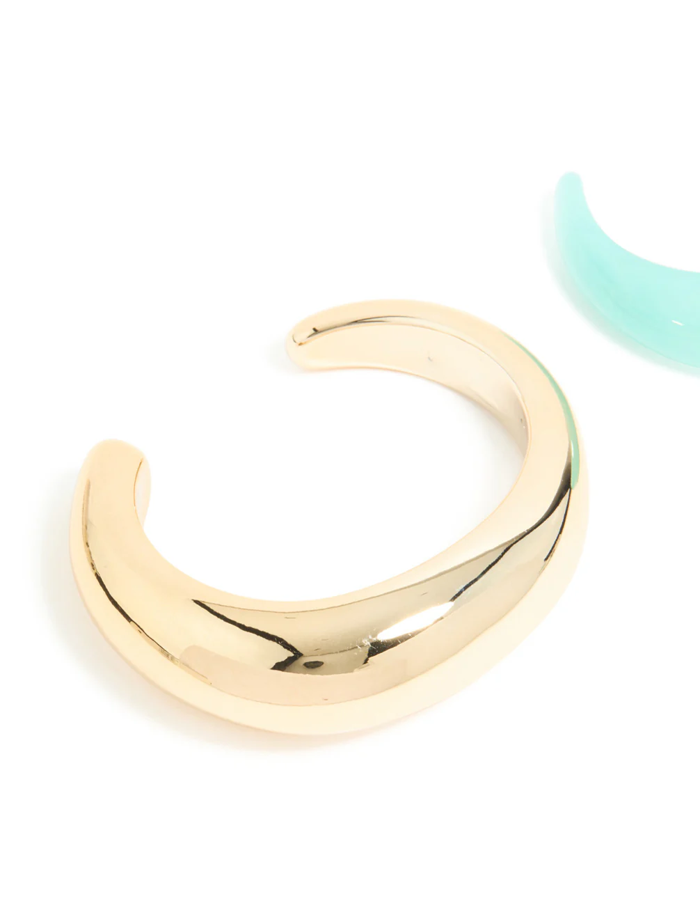 Blue Acrylic & Gold Wrist Cuffs 2-Pack - Image 4