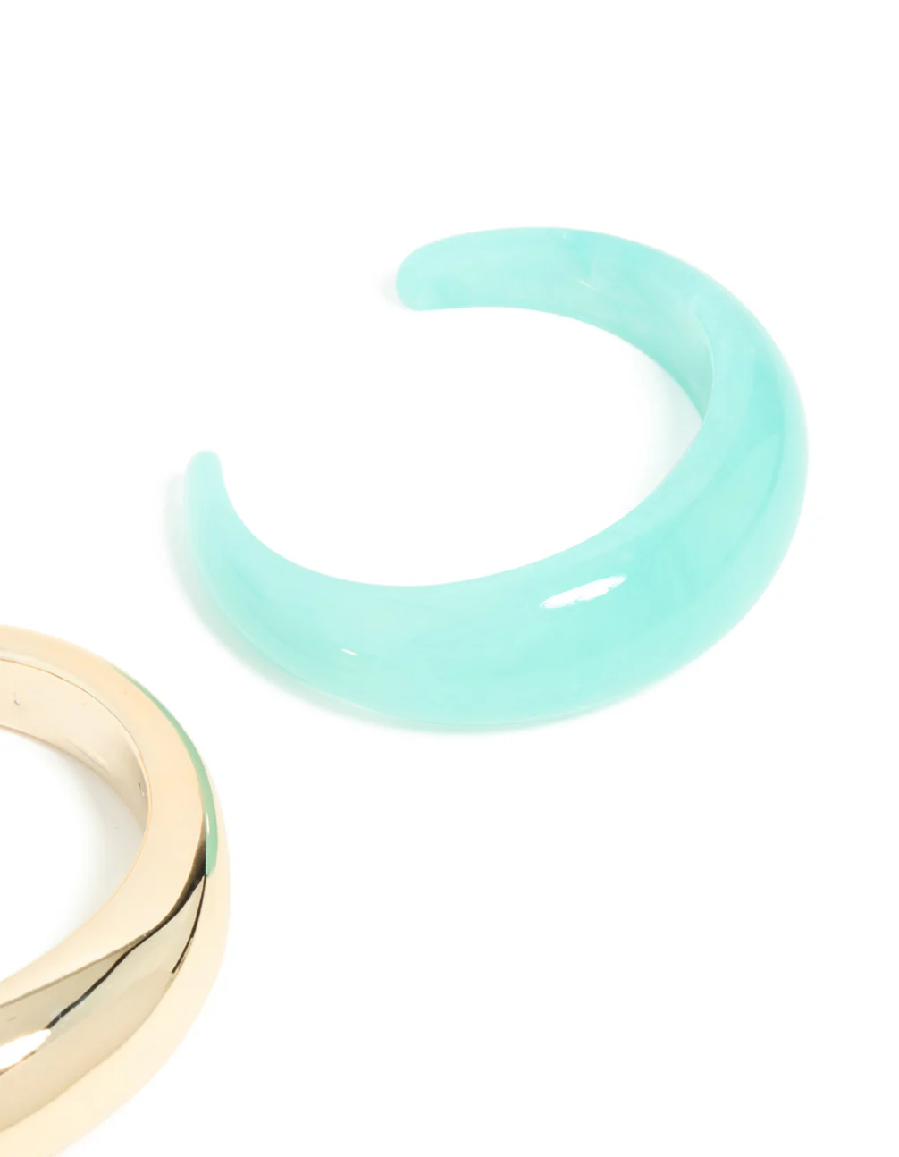 Blue Acrylic & Gold Wrist Cuffs 2-Pack - Image 5