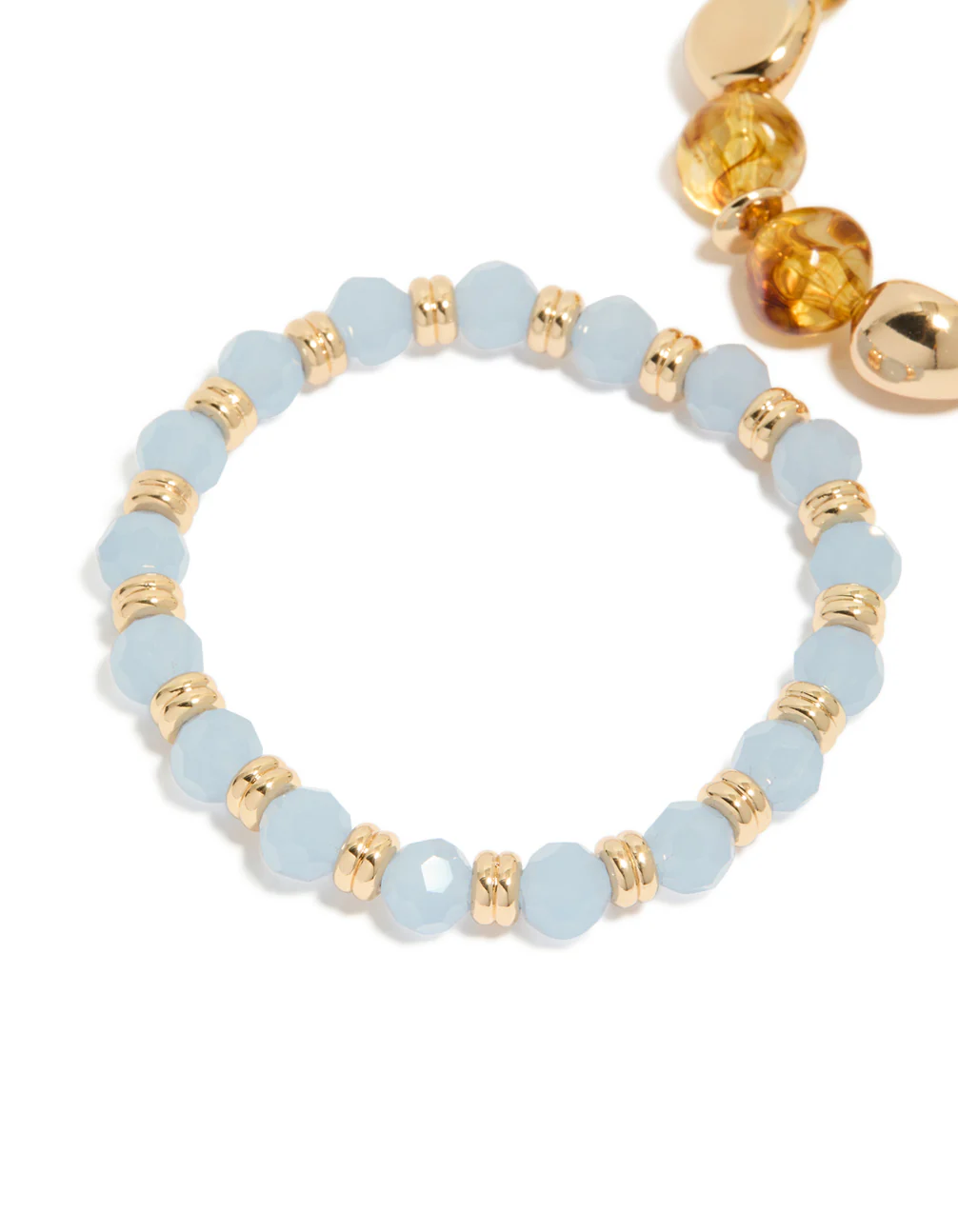 Blue & Brown Beaded Stretch Bracelets 2-Pack - Image 4