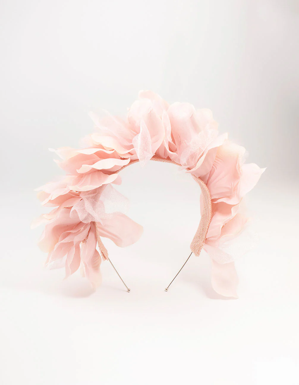 Blush Fabric Flower Layered Headband