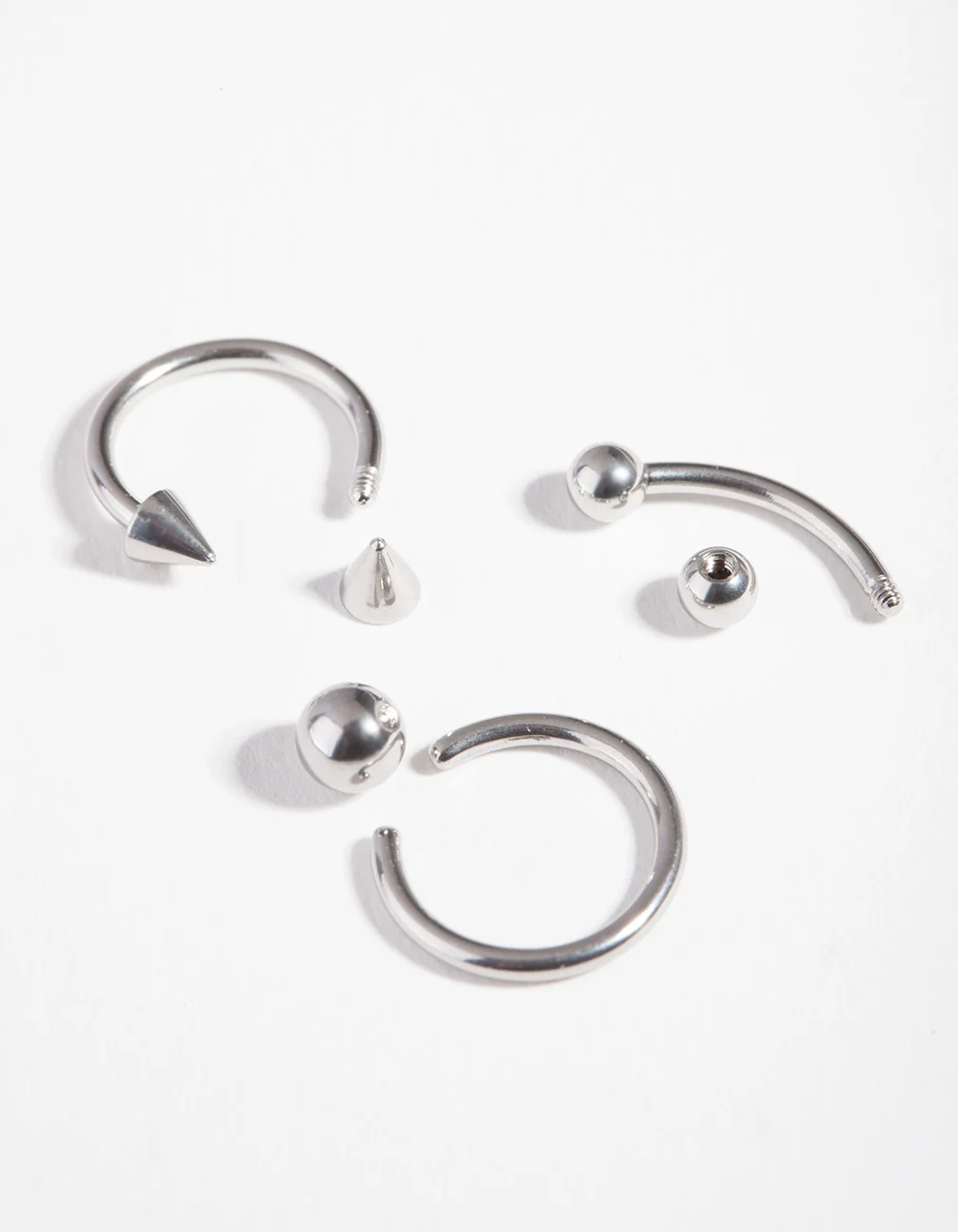Surgical Steel Spike Ring Barbell Pack - Image 2