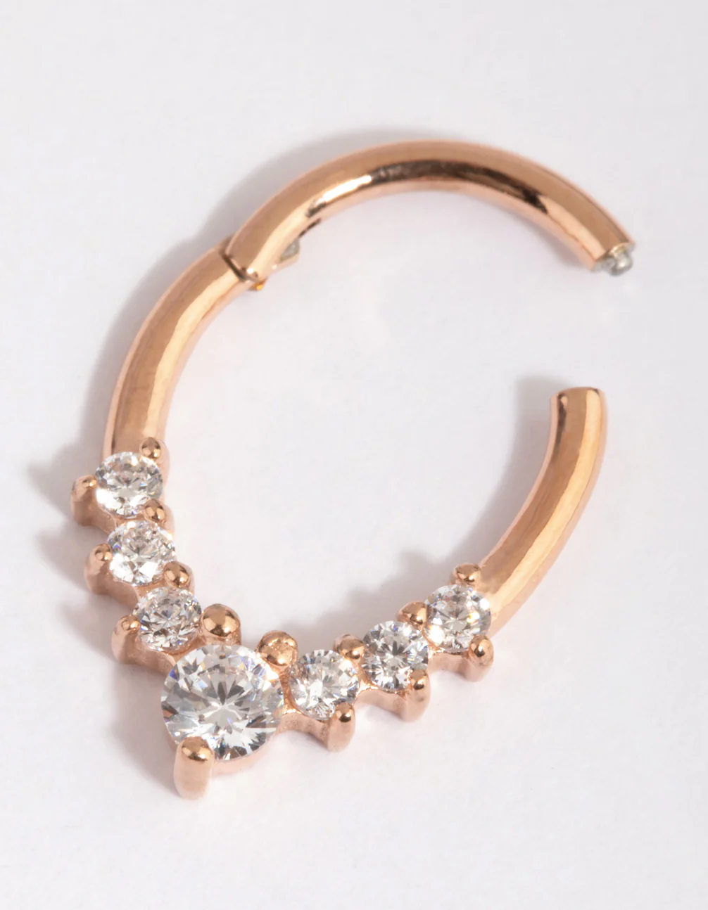 Rose Gold Surgical Steel Crystal Clicker - Image 2