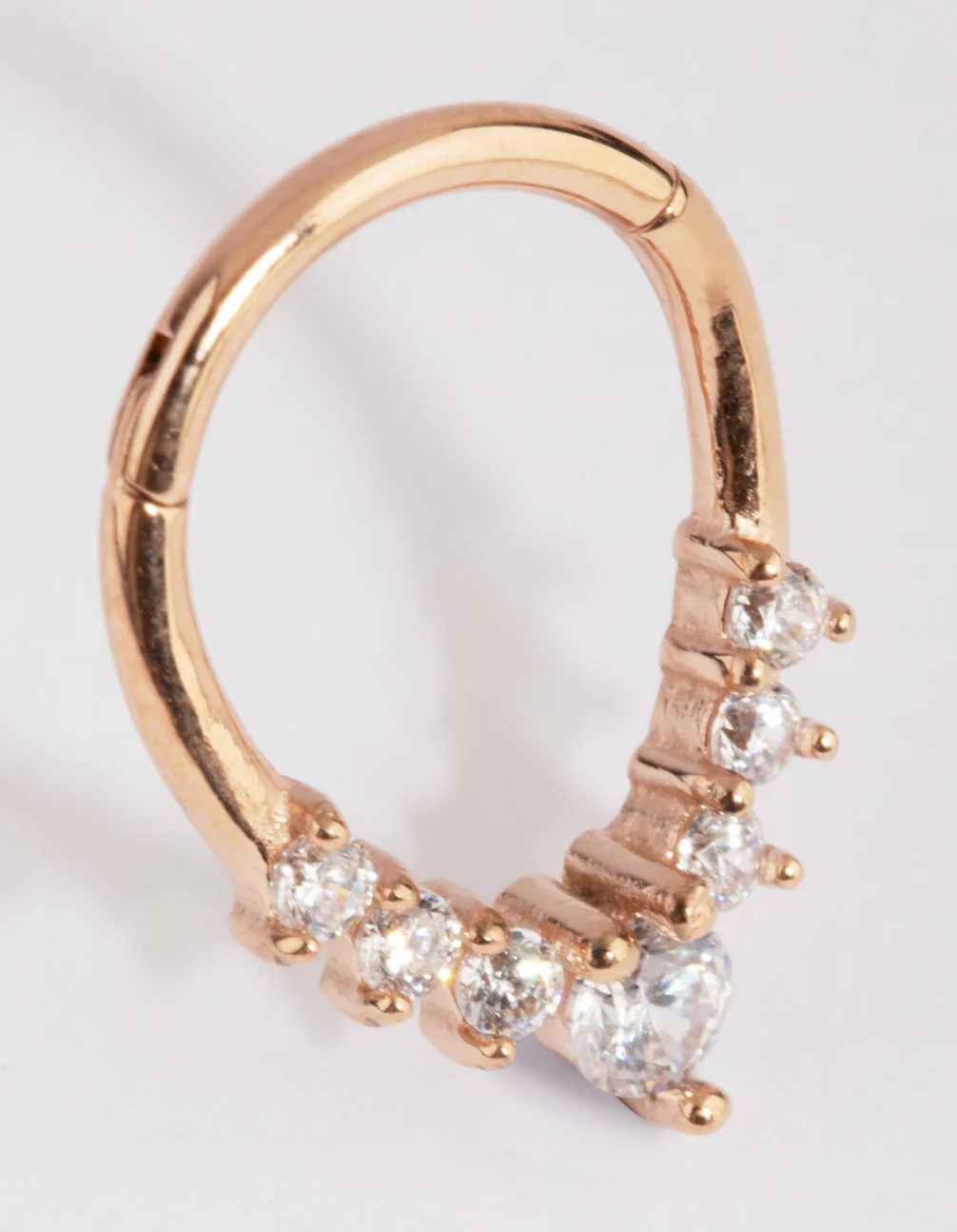 Rose Gold Surgical Steel Crystal Clicker - Image 3