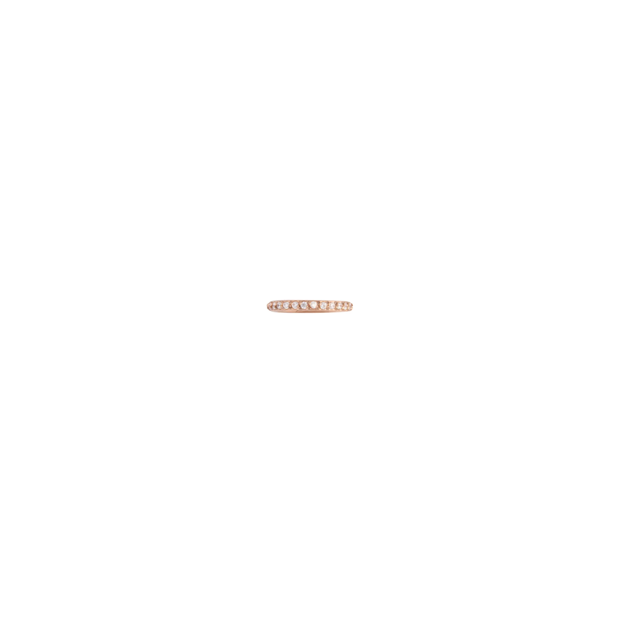 Rose Gold Diamante Clicker Earring - Image 2
