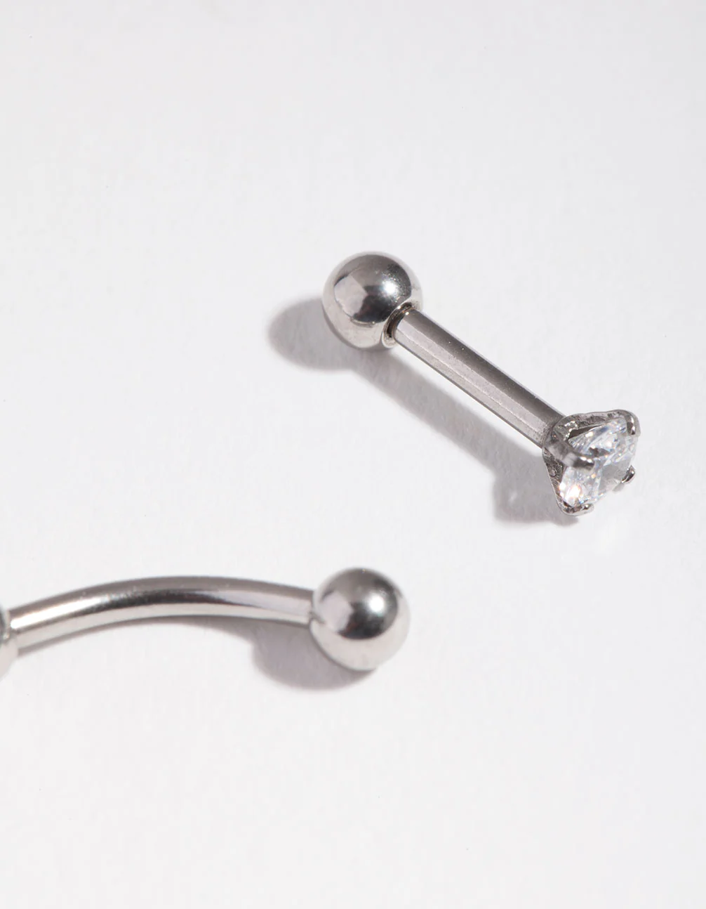 Surgical Steel  Ball & Cubic Zirconia Earring Pack - Image 2