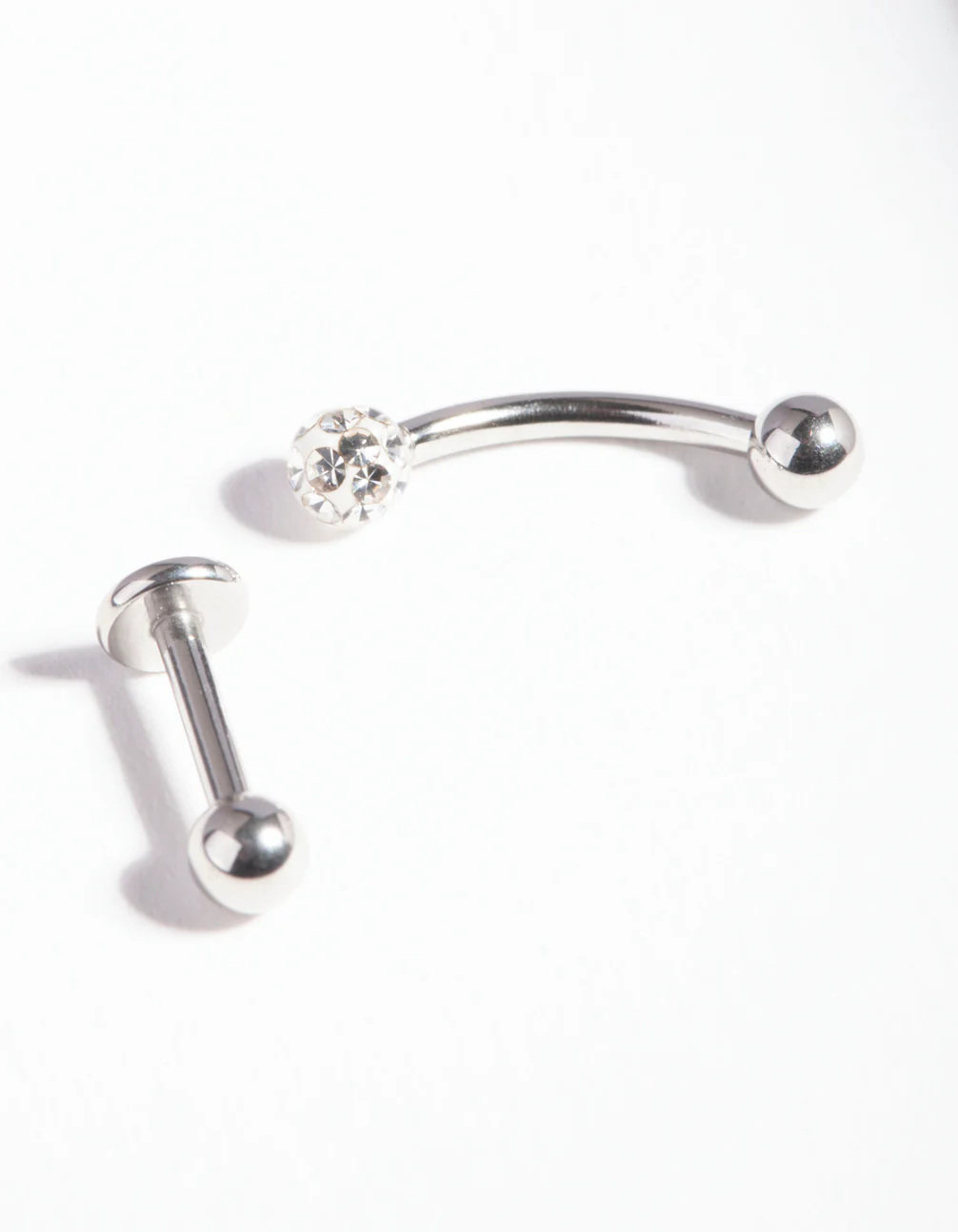 Surgical Steel Diamante Cartilage Earring Pack - Image 2