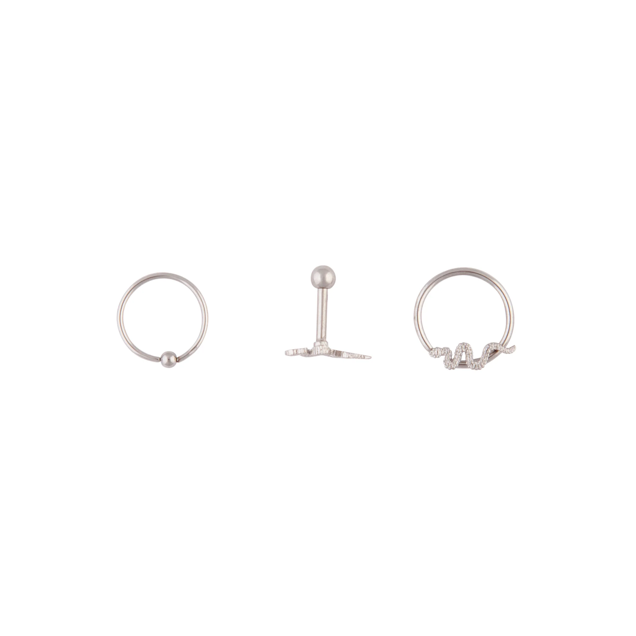 Surgical Steel Snake Body Cartilage Set - Image 2