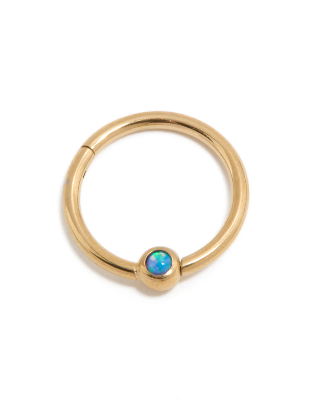 Titanium Gold Faux Opal Clicker Ring - Image 2