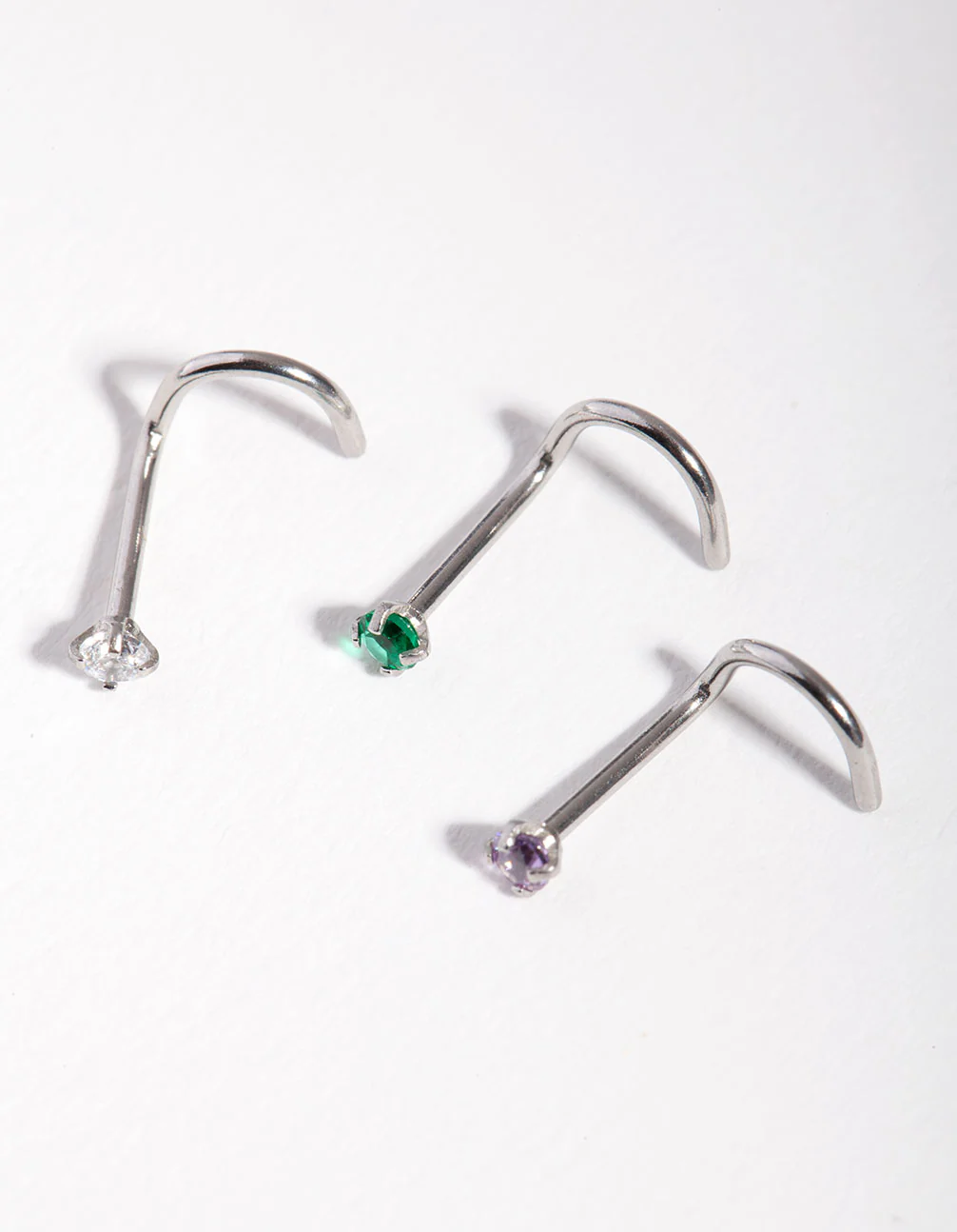 Surgical Steel Classic Gem Nose Stud Pack - Image 2