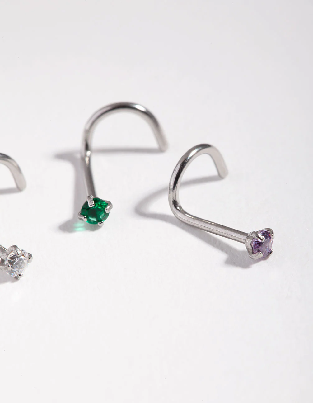 Surgical Steel Classic Gem Nose Stud Pack - Image 3