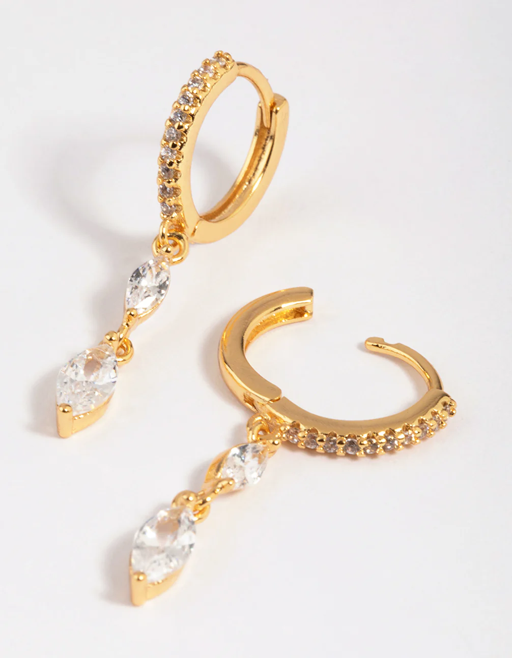 Gold Plated Dainty Huggie Hoop Earrings - Image 5