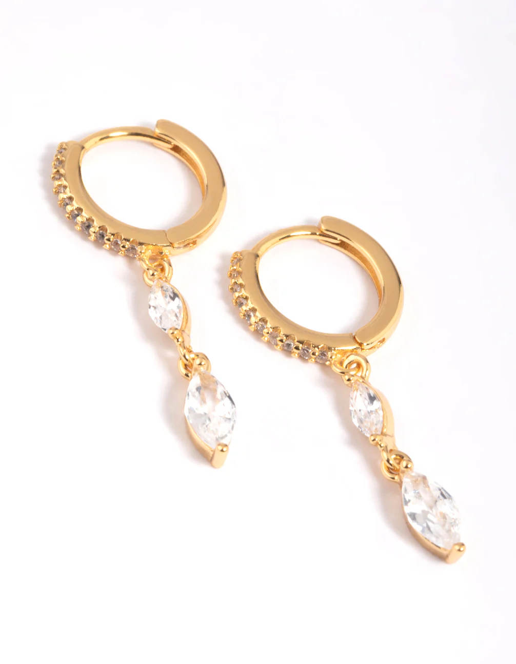 Gold Plated Dainty Huggie Hoop Earrings - Image 6