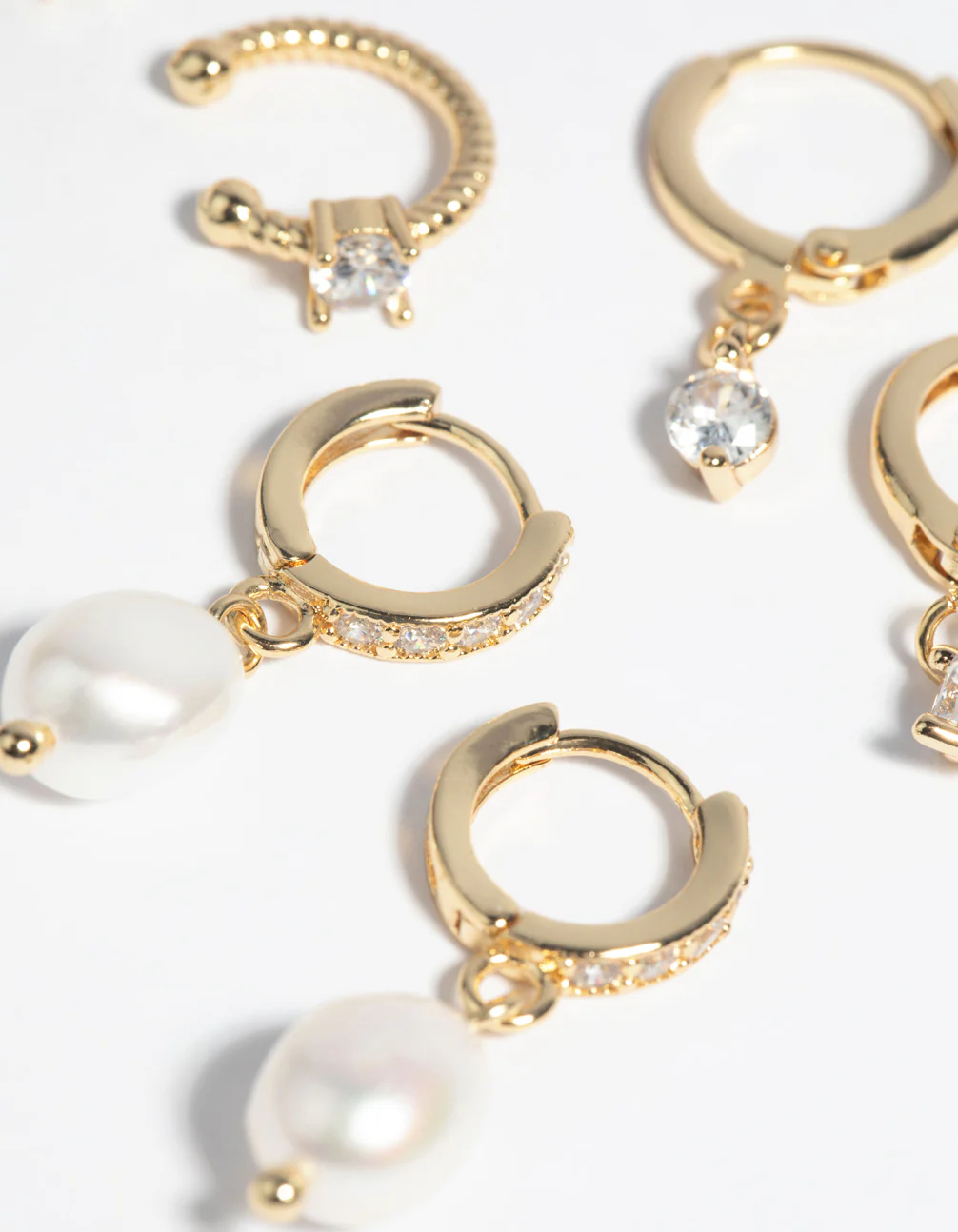 Gold Plated Freshwater Pearl Earring 4-Pack - Image 3