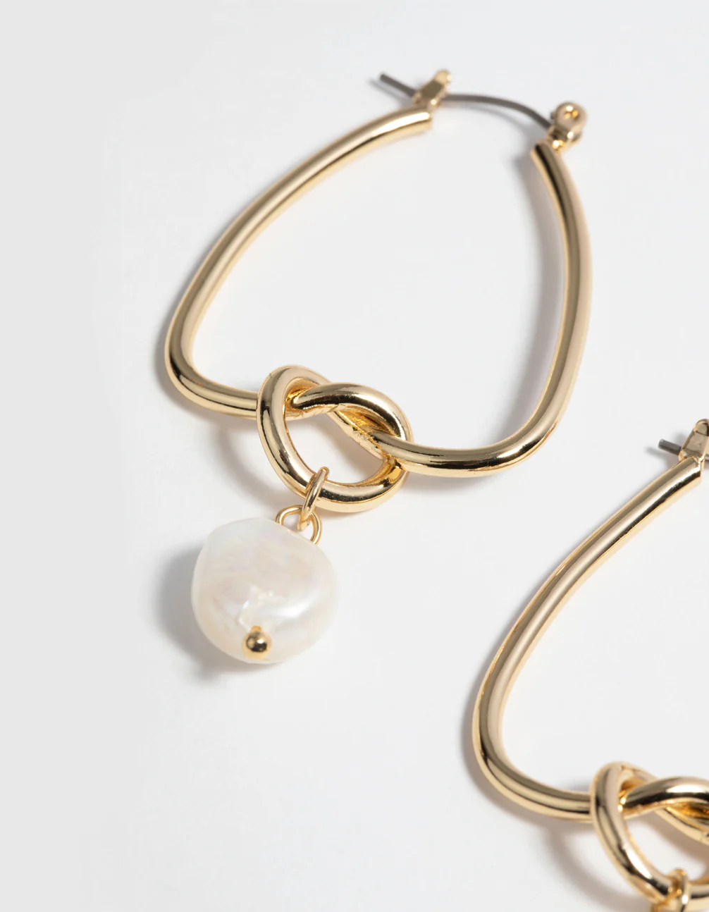 Gold Plated Statement Earrings with Freshwater Pearls - Image 3