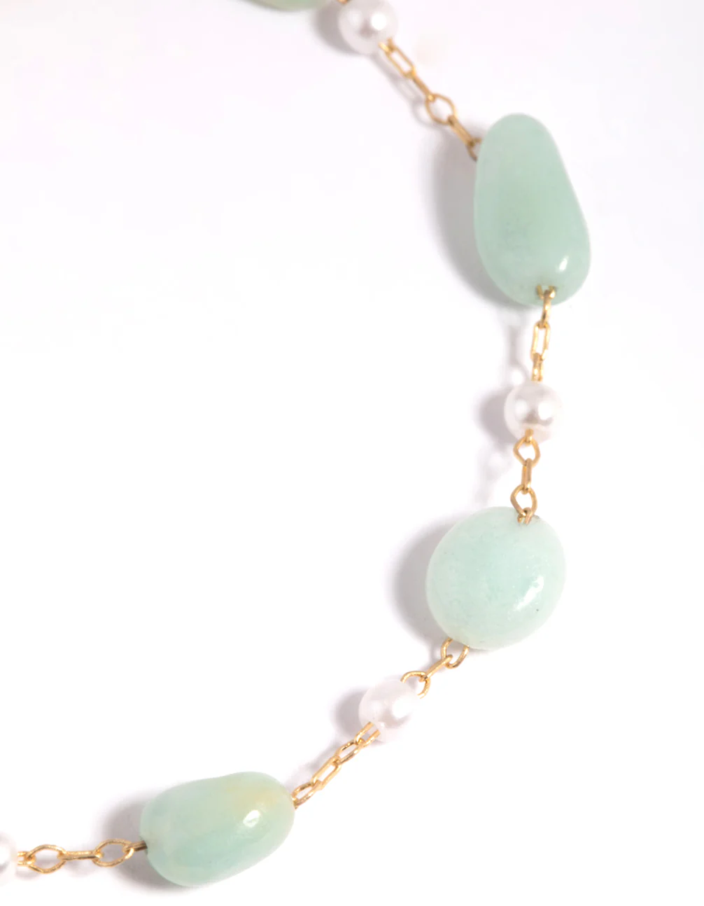 Gold Plated Semi-Precious Stone Pearl Bracelet - Image 2