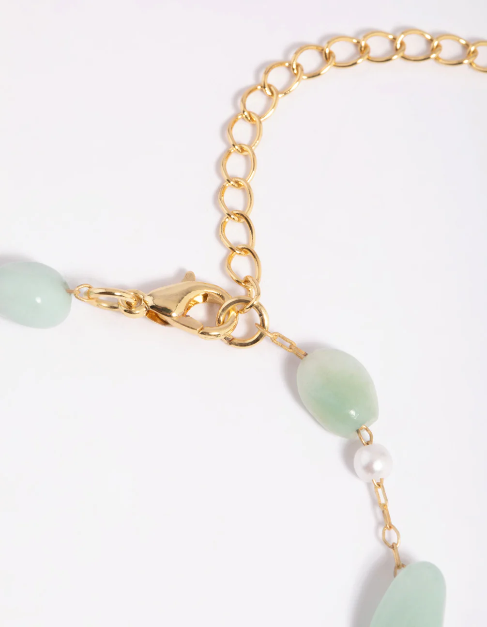 Gold Plated Semi-Precious Stone Pearl Bracelet - Image 3