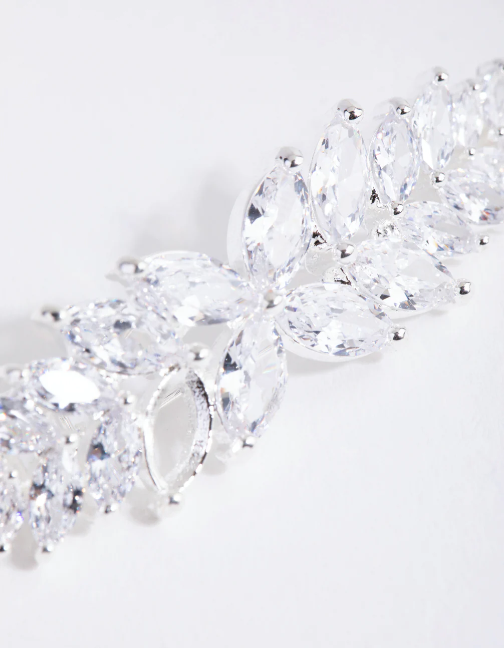Silver Cubic Zirconia Multi Laurel Clip - Image 3