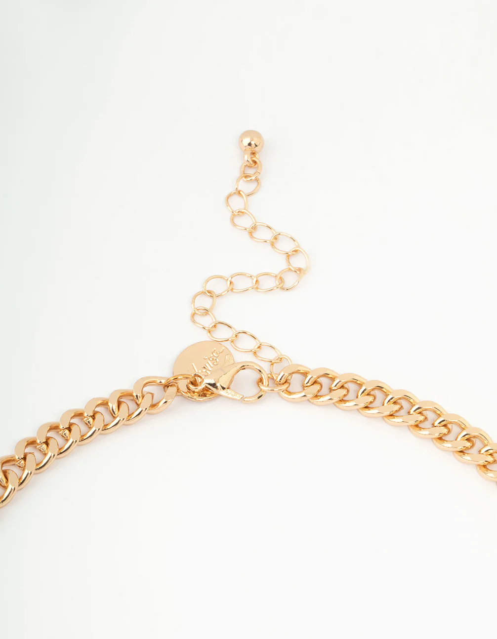 Brown & White Acrylic Statement Pendant Necklace - Image 5