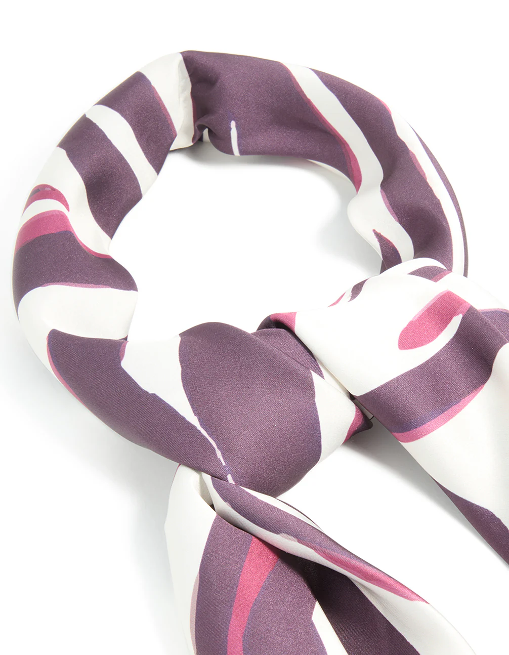 Brown Zebra Print Fabric Scarf - Image 2