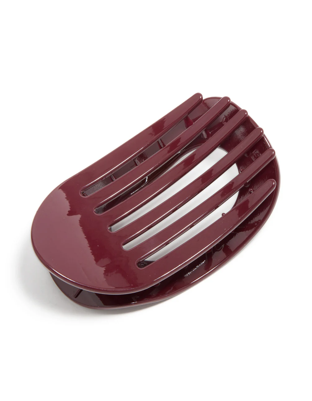 Burgundy Oval Hair Claw Clip - Image 3
